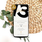Minimalist Bold 13th Birthday Invitation