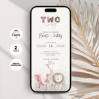 Two Wild Safari Birthday Invitation