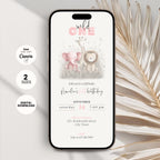 Pink Wild One Birthday Invitation