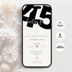 Modern Elegant 45th Birthday Invitation