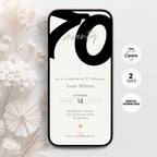 Modern 70th Birthday Invitation