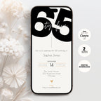 Elegant 65th Birthday Invitation
