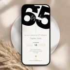 Elegant 65th Birthday Invitation