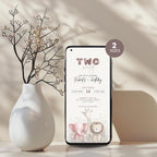 Two Wild Safari Birthday Invitation
