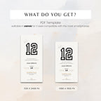 Minimalistic Sporty 12th Birthday Invitation