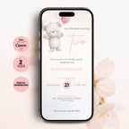 Two Wild Birthday Invitation Bear