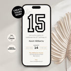 Sweet 15th Birthday Invitation Sports for Boys
