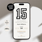 Sweet 15th Birthday Invitation Sports for Boys