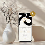 Elegant 75th Birthday Invitation Bold Typography