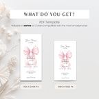 Pink Bow Sweet 15th Birthday Invitation Template Girls