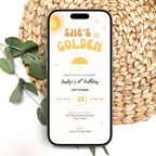 She's So Golden Birthday Invitation