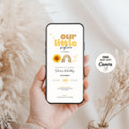 Our Little Sunflower 1st Birthday Invitation