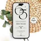 Elegant Beige 65th Birthday Invitation