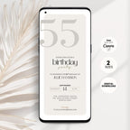 Minimal Elegant 55th Birthday Invitation
