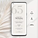 Minimal Elegant 65th Birthday Invitation
