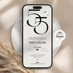 Elegant Beige 55th Birthday Invitation