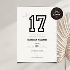 Beige Sports 17th Birthday Invitation Template