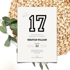 Beige Sports 17th Birthday Invitation Template
