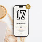 Minimal Sports 17th Birthday Invitation Template