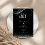 Chic All Black Affair Adult Birthday Invitation