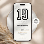 Beige Sports 19th Birthday Invitation Template