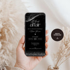 Chic All Black Affair Adult Birthday Invitation
