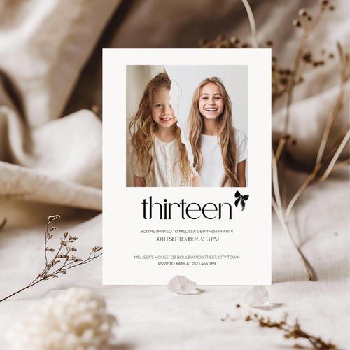 13th Birthday Invitation Photo Teens