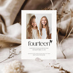 14th Birthday Invitation Photo Template Girls