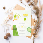 Tennis Girl Invitation - Sports 9th Birthday