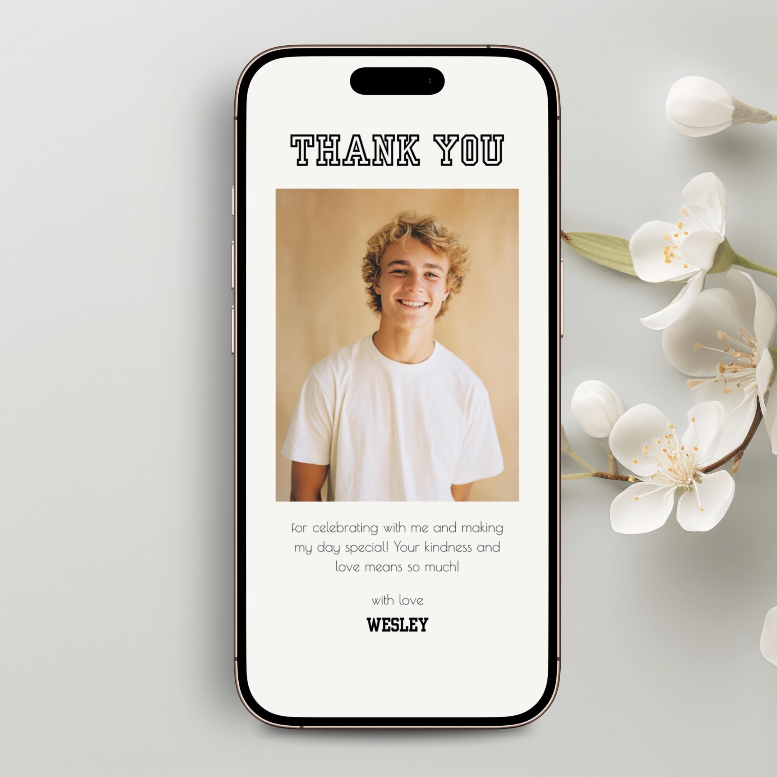 Photo Birthday Thank You eCard