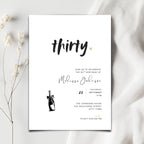 Modern Simple 30th Birthday Invitations