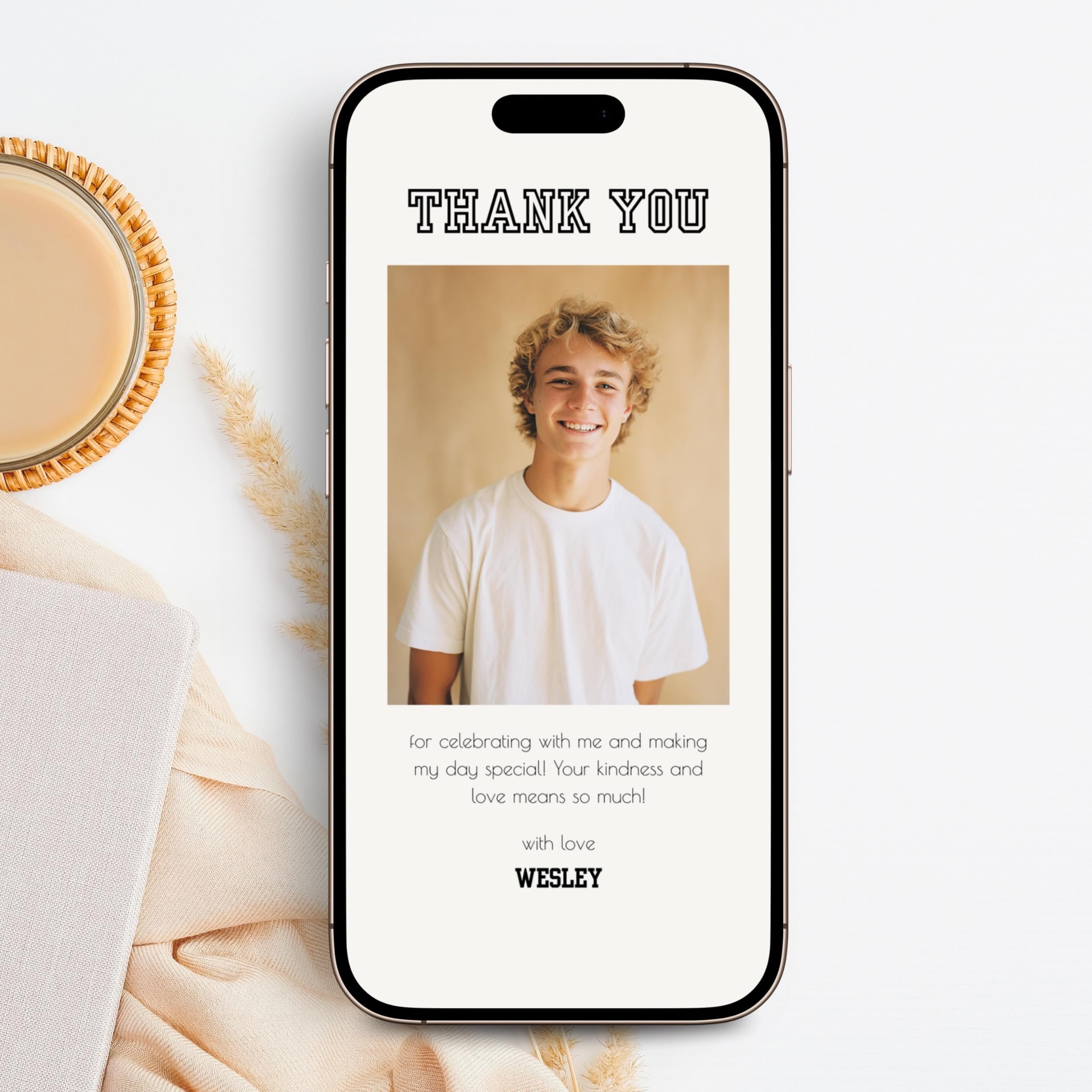 Photo Birthday Thank You eCard