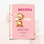 Pink Chapter One 1st Birthday Invitation