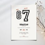 Minimal Sporty 6 7 Birthday Invitation