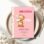 Pink Chapter One 1st Birthday Invitation