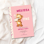 Pink Chapter One 1st Birthday Invitation