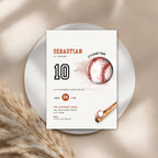 10th Birthday Invitation Baseball