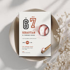 6 7 Sport 7th Birthday Baseball Invitation for Boys