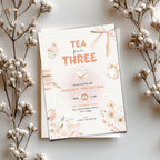 Tea for Three Birthday Invitation