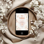 Tea for Three Birthday Invitation