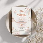 Tea for Three Birthday Invitation