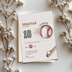 10th Birthday Invitation Baseball