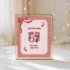 Pink Bow  6 7 Custom Birthday Sign
