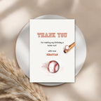 Baseball Birthday Thank You Card