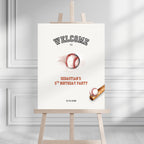 Baseball Birthday Welcome Sign Sports
