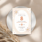 Daisy Pastel Floral 8th Birthday Invitation