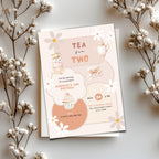 Tea for Two Birthday Invitation for Girls