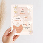 Tea for Two Birthday Invitation for Girls