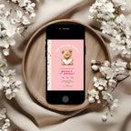 Pink Chapter One First Birthday Invitation