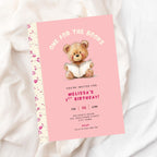 Pink Chapter One First Birthday Invitation